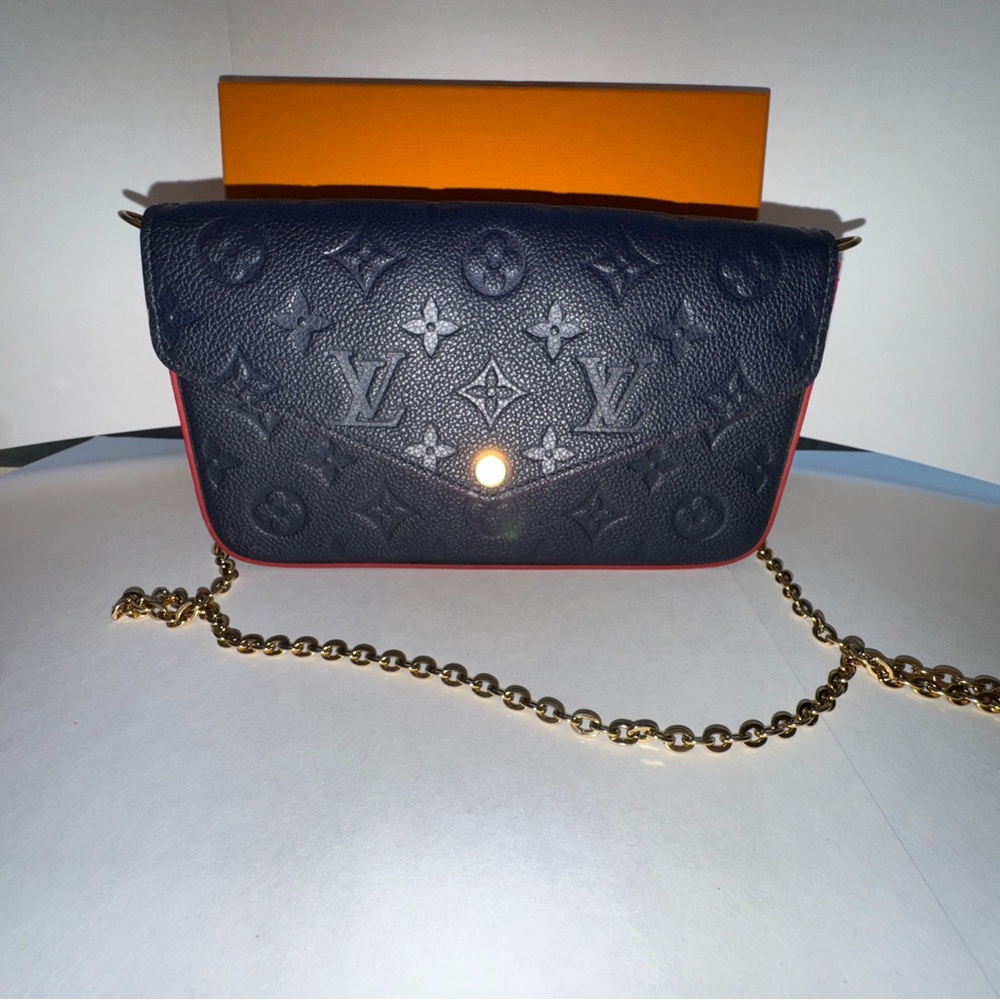 Louis Vuitton Blue and Red Chain Bag